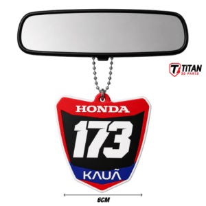 Pingente Number Plate Honda 03 MX Personalizado